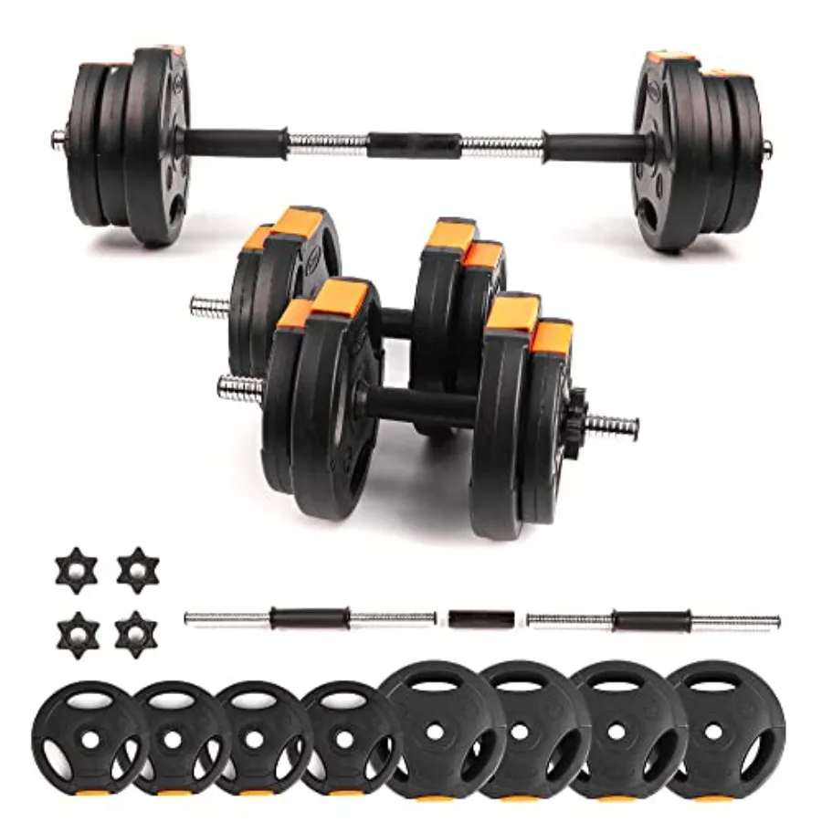 Home Gym Designs - Ensemble d'haltères réglables 2 en 1
