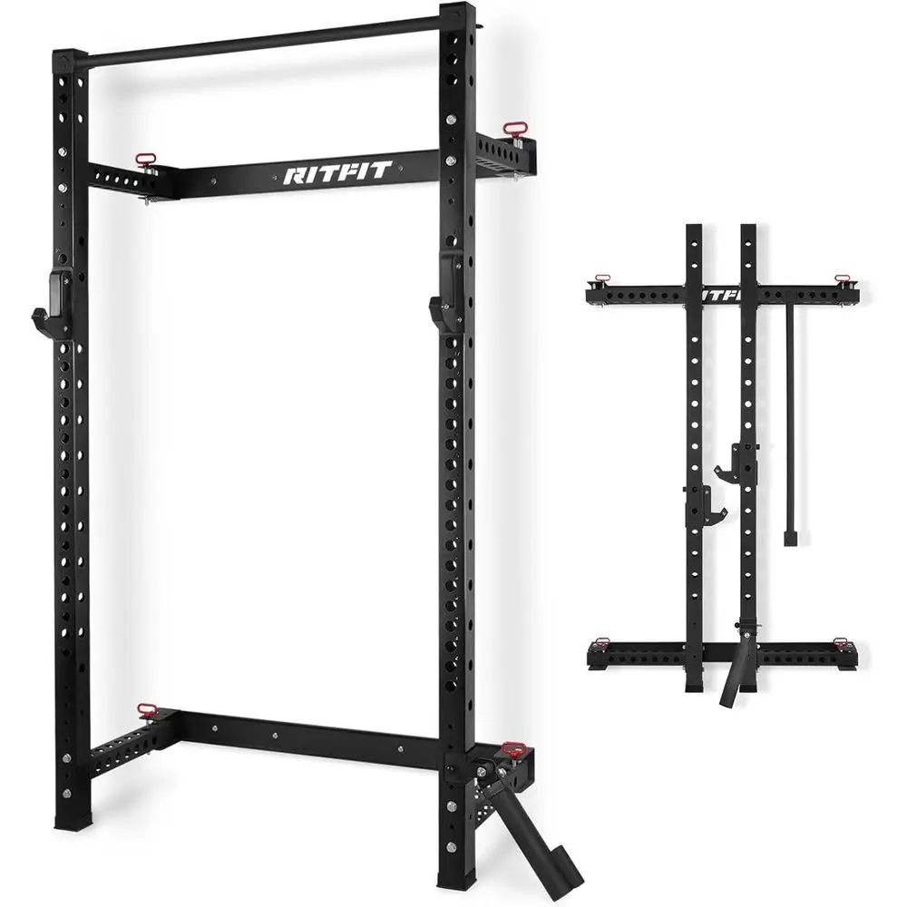 Home Gym Designs - Rack de squat mural compact pour
