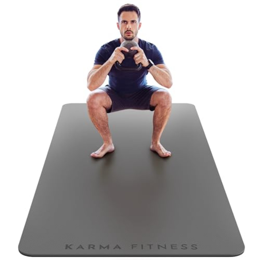 Home Gym Yoga Mat - Grand tapis d'exercice extra épais 10