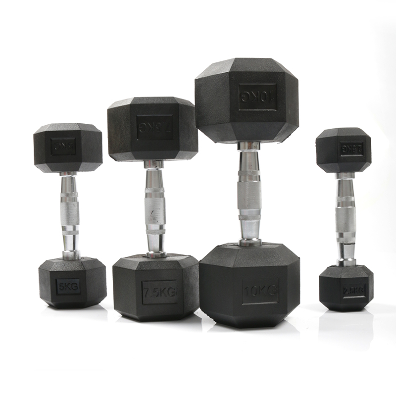 Home Gym No Equipment - Haltères hexagonaux en caoutchouc durables sur