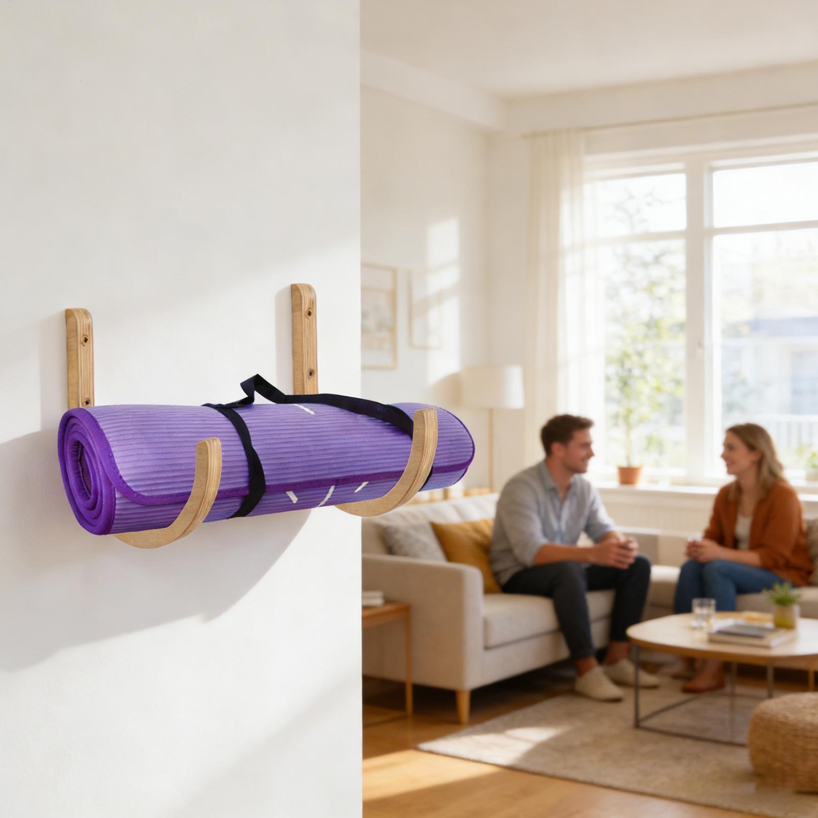 Support de tapis de yoga en bo - Home Gym Yoga Mat Storage avis et prix