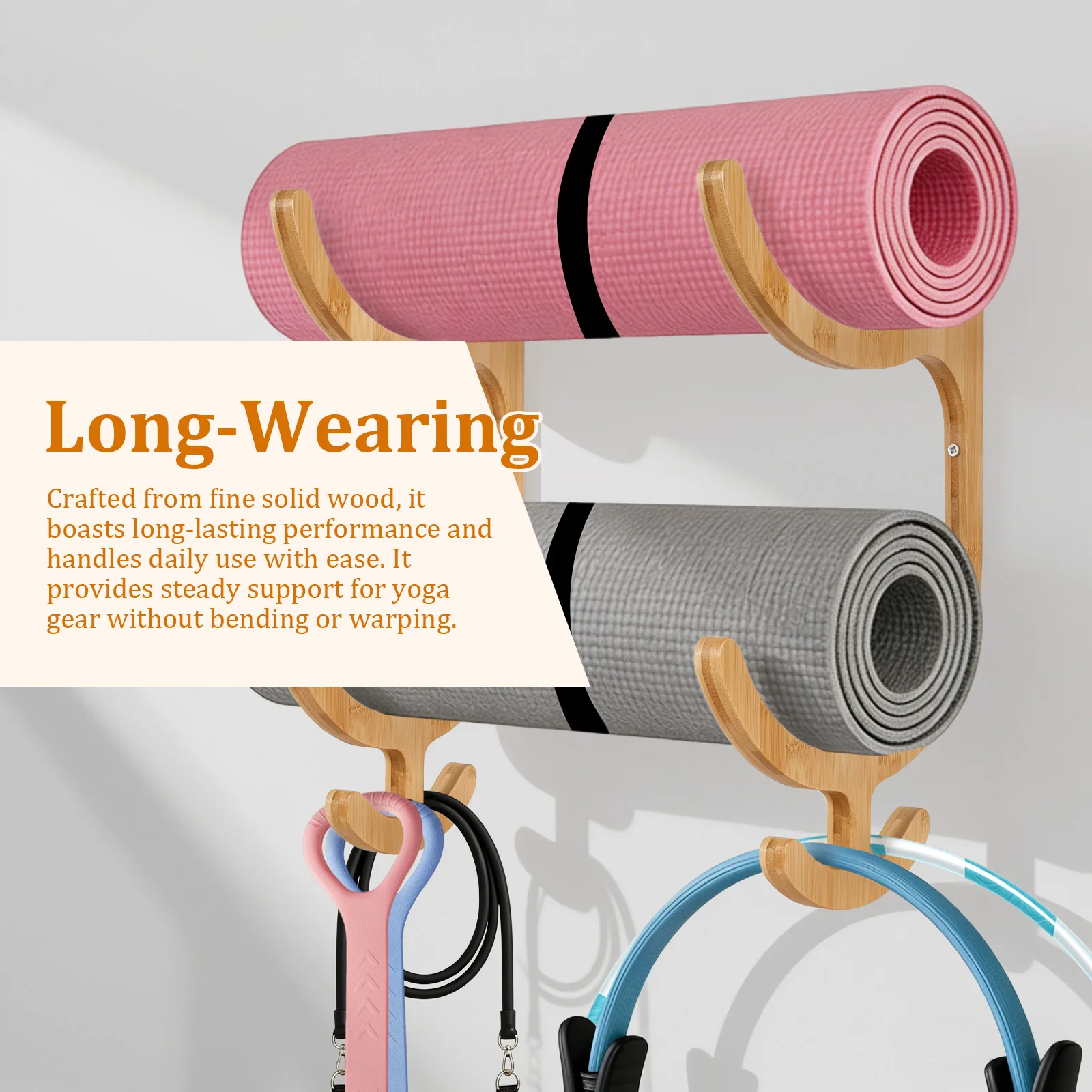 Support mural pour tapis de yo - Home Gym Yoga Mat Storage avis et prix