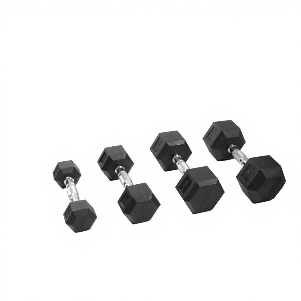 Haltères hexagonaux en caoutch - Home Gym No Equipment avis et prix