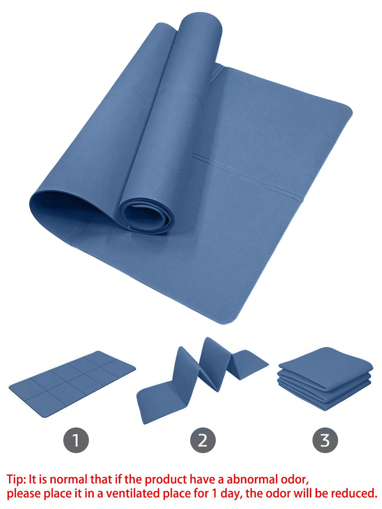 Tapis de yoga pliable bleu fon - Home Gym Yoga Mat avis et prix